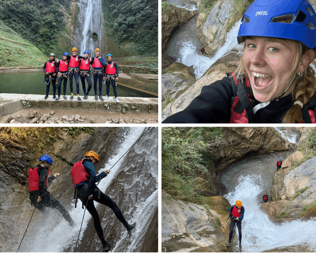 Rappel down waterfalls.