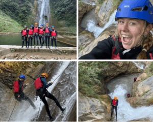 Rappel down waterfalls.